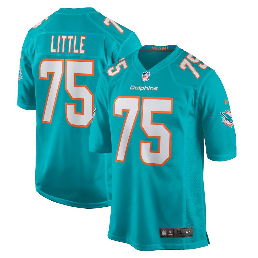 Men Miami Dolphins #75 Greg Little Nike Green Game NFL Jersey